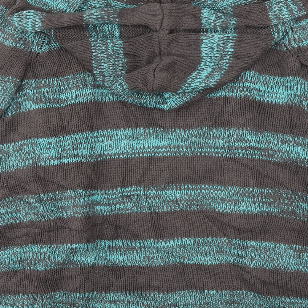 ROXY Womens Green Striped  Cardigan Jumper Size S