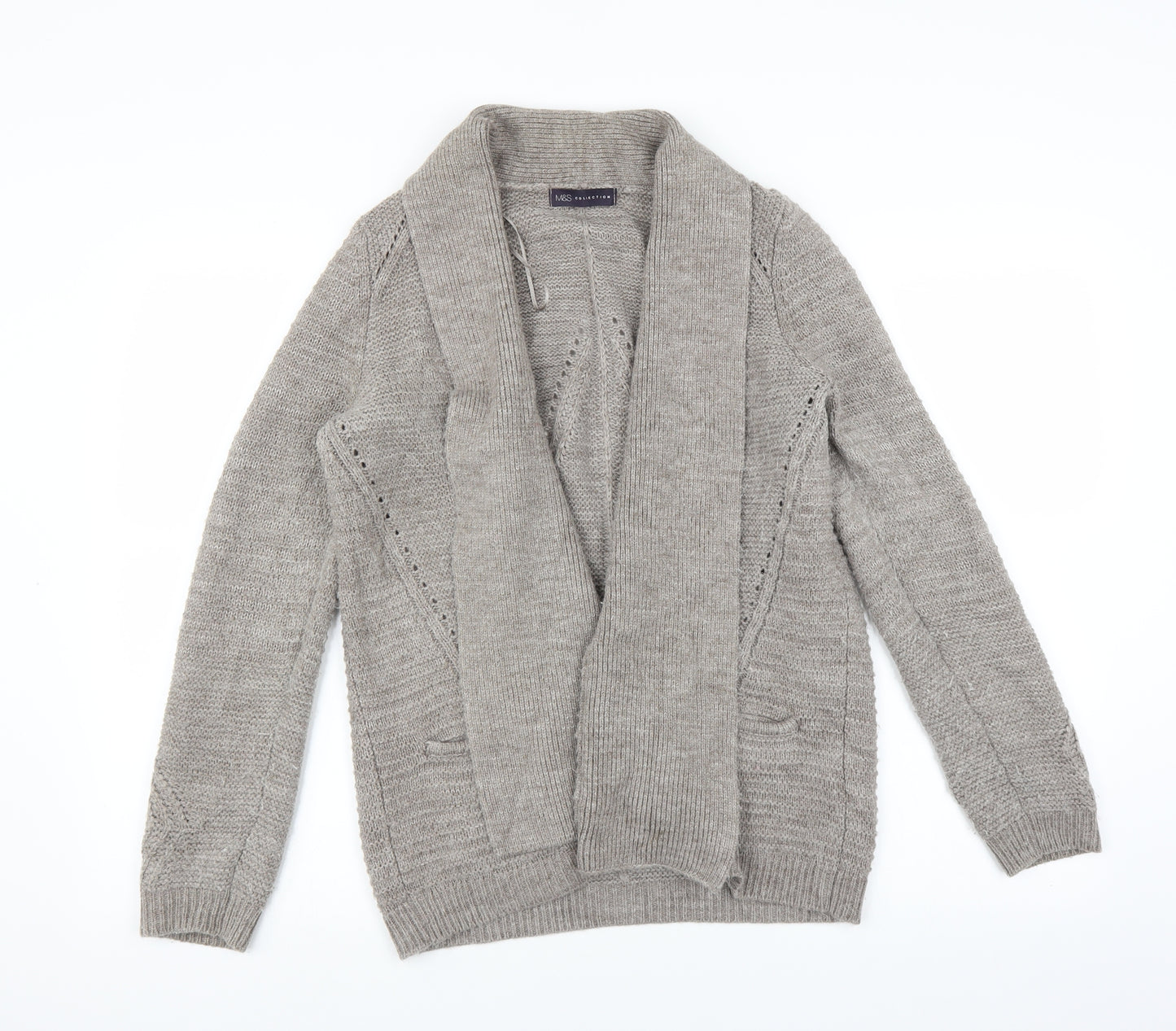 Marks and Spencer Womens Beige   Cardigan Jumper Size 10