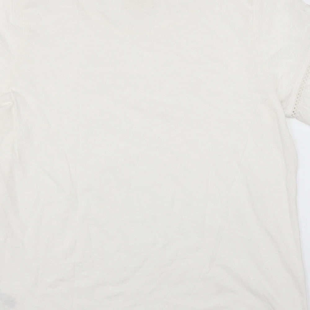 NEXT Womens White   Basic T-Shirt Size L