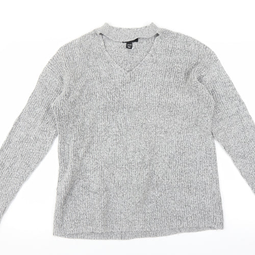 New Look Girls Grey   Pullover Jumper Size 14-15 Years  - Choker style neck