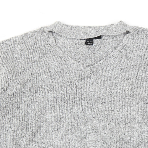 New Look Girls Grey   Pullover Jumper Size 14-15 Years  - Choker style neck