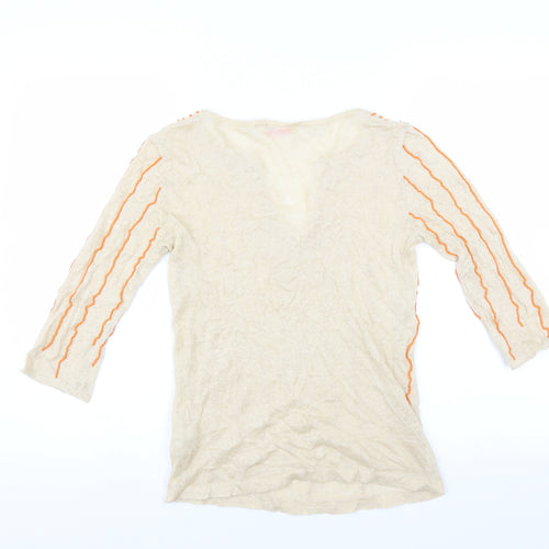 Gharani Strok Womens Beige   Pullover Jumper Size S