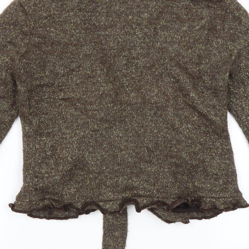 loana Womens Brown   Cardigan Jumper Size S  - tie front