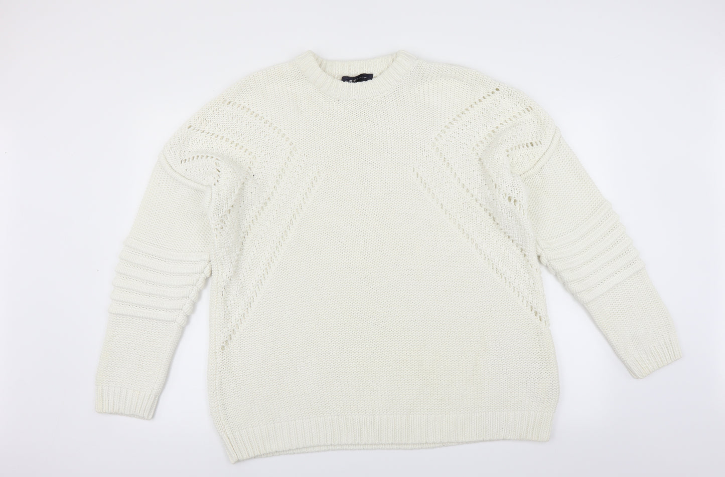 Marks and Spencer Womens White   Pullover Jumper Size 16