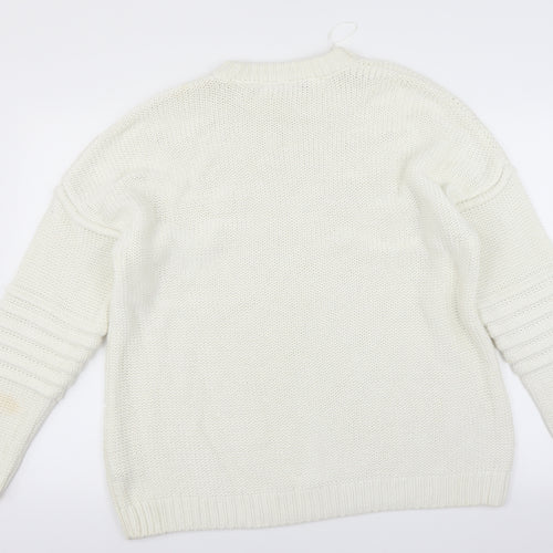 Marks and Spencer Womens White   Pullover Jumper Size 16