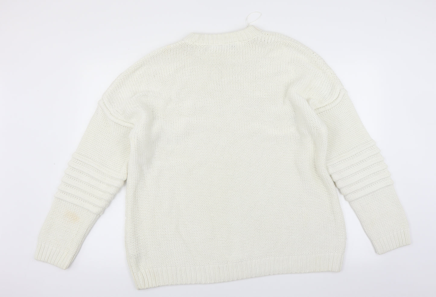 Marks and Spencer Womens White   Pullover Jumper Size 16