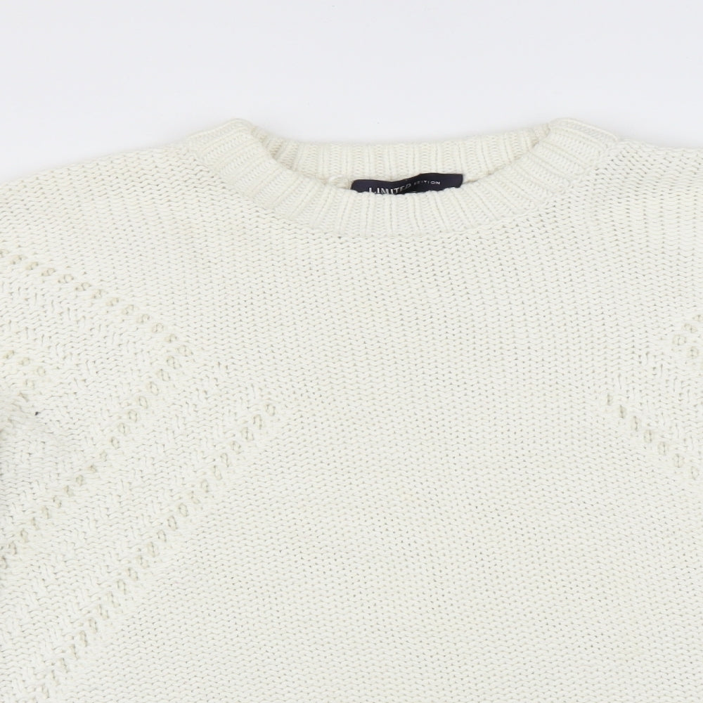 Marks and Spencer Womens White   Pullover Jumper Size 16
