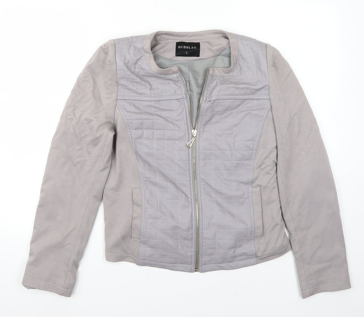 Bubbles Womens Grey Jacket Coat Size L