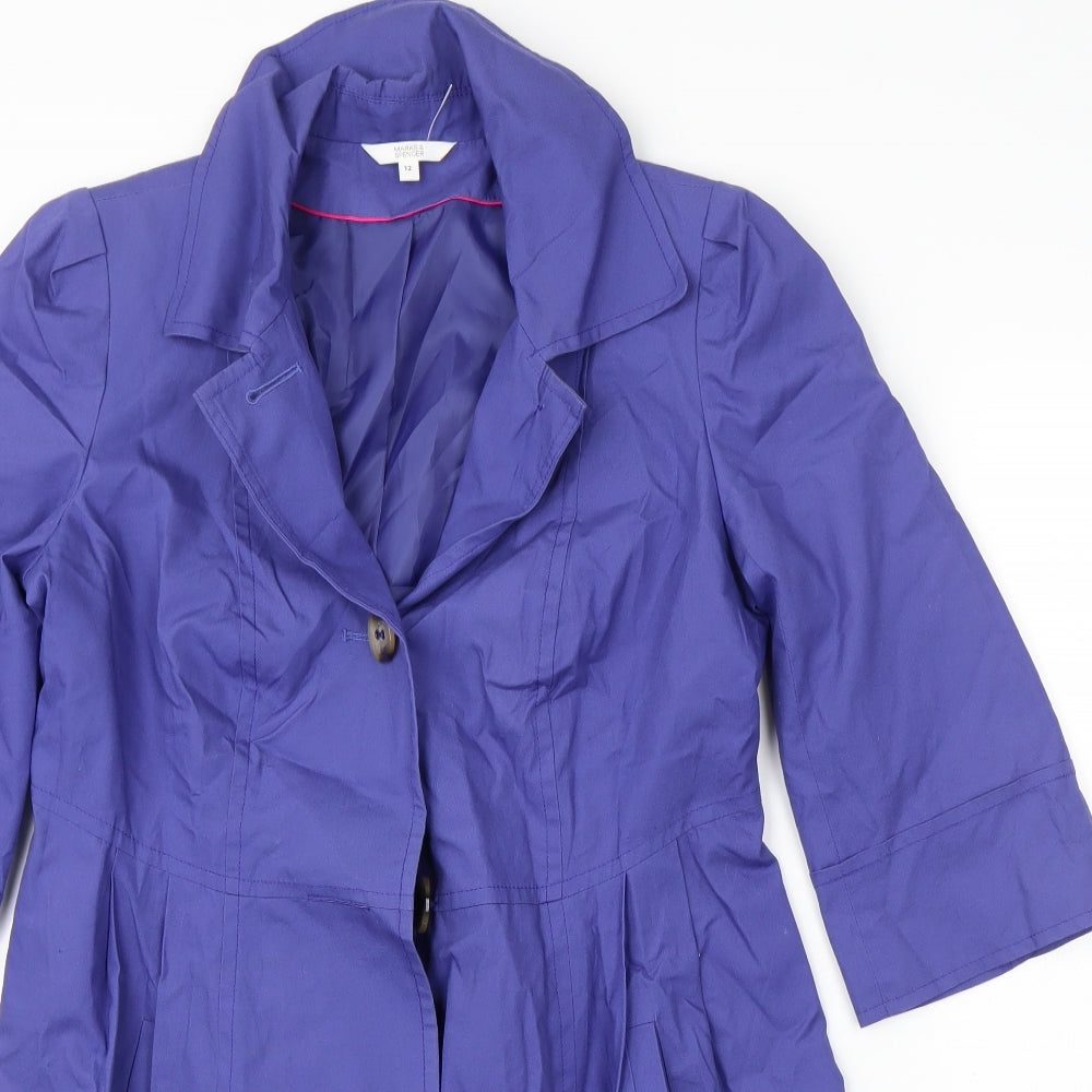 Marks and Spencer Womens Purple   Jacket Coat Size 12