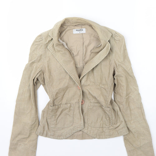 Moto Womens Brown   Jacket Blazer Size 8