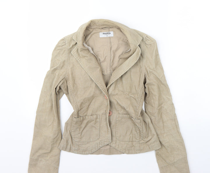 Moto Womens Brown   Jacket Blazer Size 8