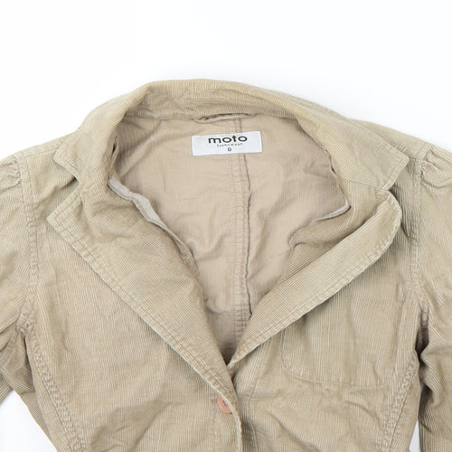 Moto Womens Brown   Jacket Blazer Size 8