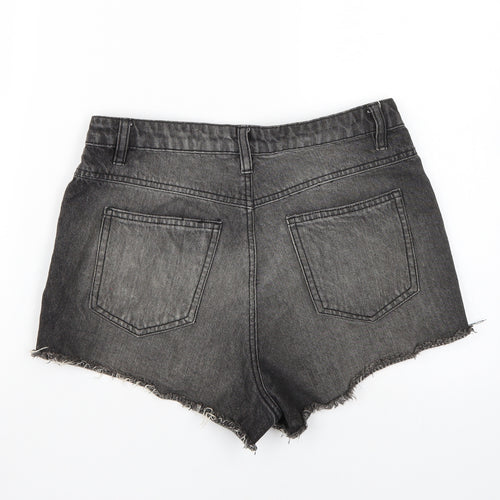 FACTORIE Womens Black   Cut-Off Shorts Size 10