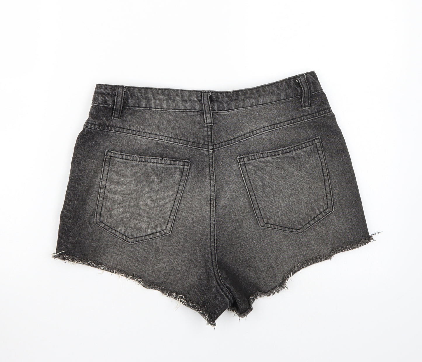FACTORIE Womens Black   Cut-Off Shorts Size 10