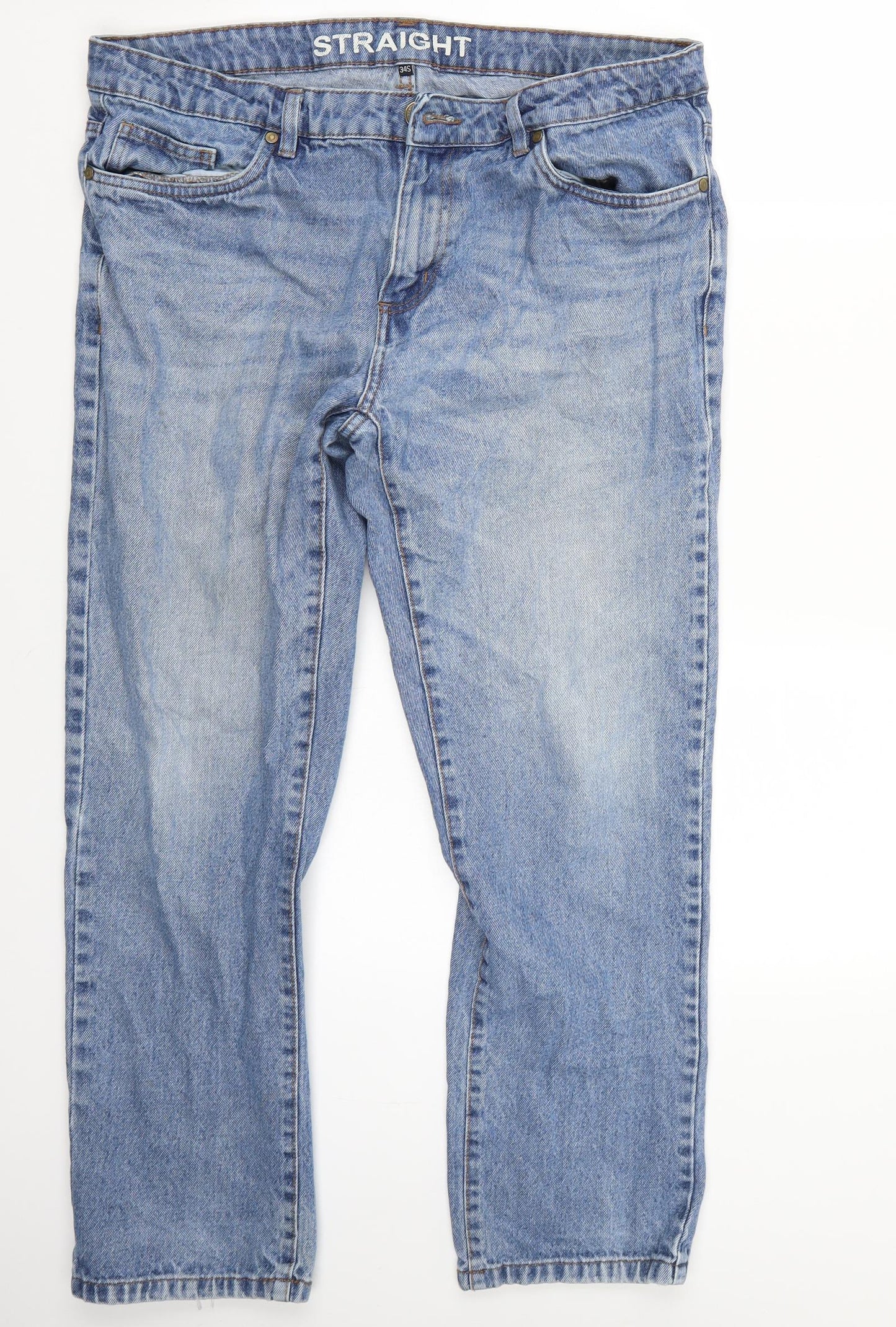 Preworn Mens Blue   Straight Jeans Size 34 L28 in