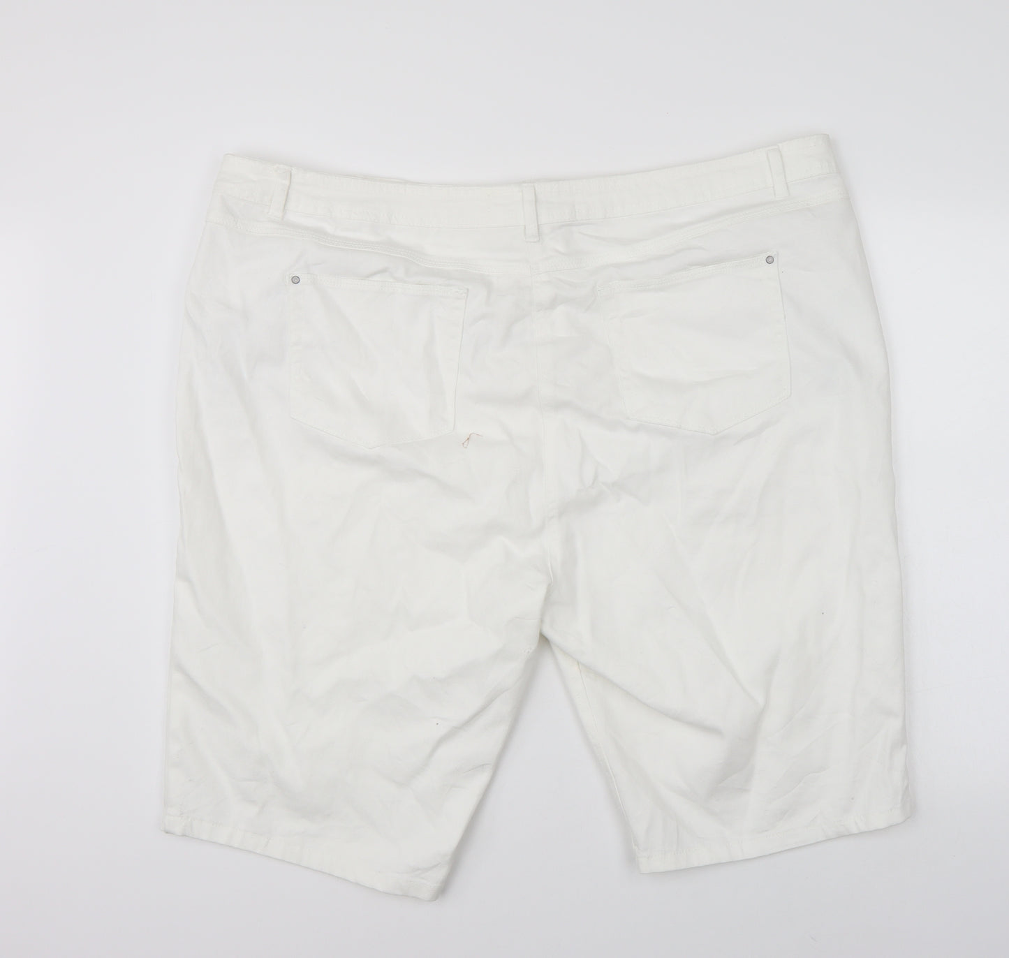 Yours Womens White   Bermuda Shorts Size 28