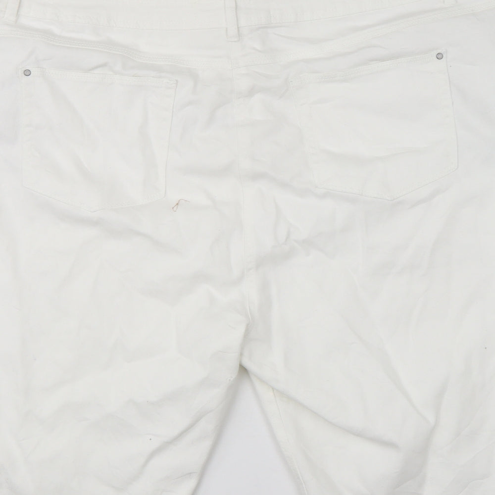 Yours Womens White   Bermuda Shorts Size 28