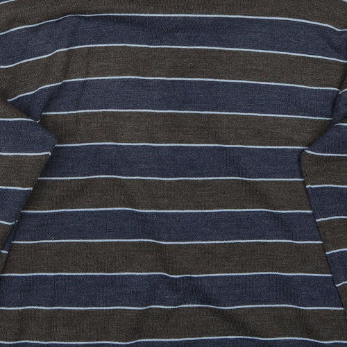 M&Co Womens Blue Striped  Pullover Jumper Size L