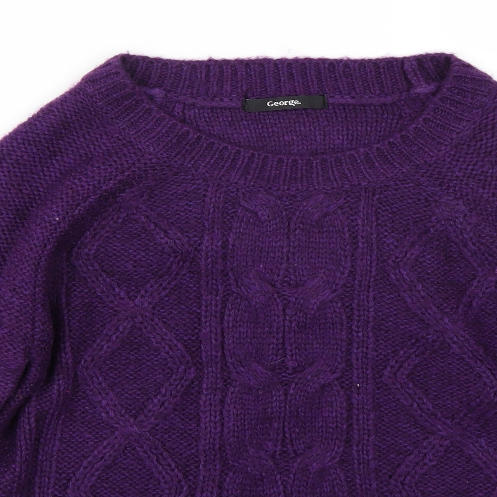 George Womens Purple   Pullover Jumper Size 8