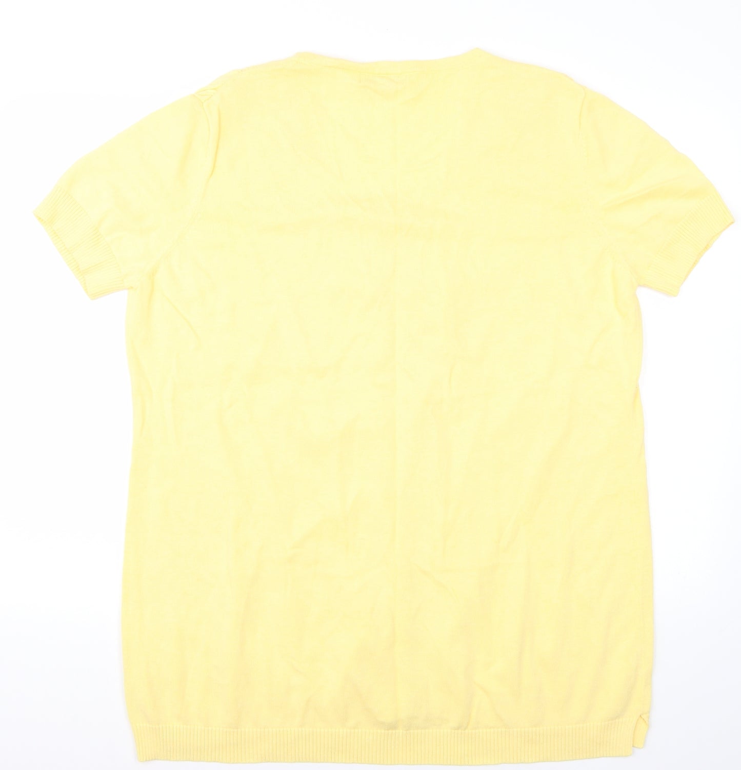 Michele Hope Womens Yellow   Cardigan Jumper Size 24