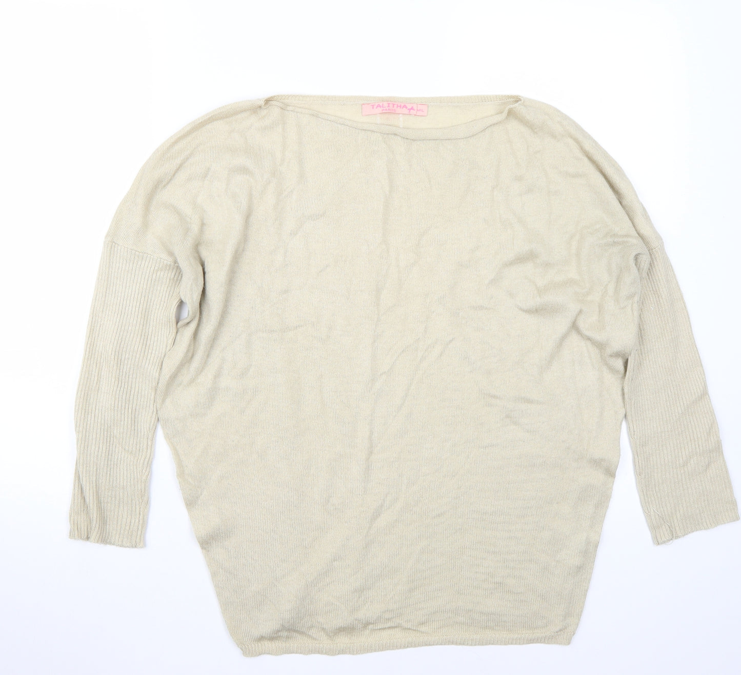 tanitha Womens Beige   Henley Jumper Size M