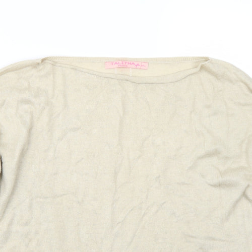 tanitha Womens Beige   Henley Jumper Size M
