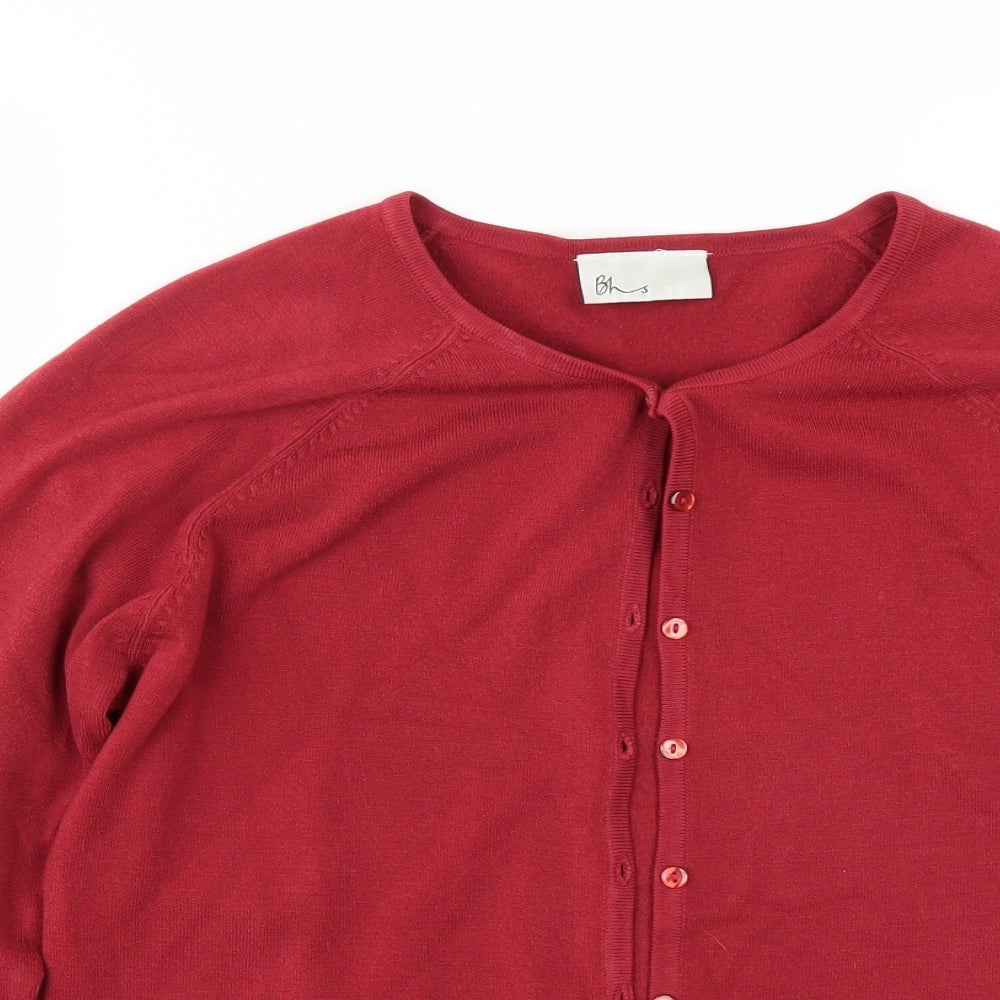 BHS Womens Red   Cardigan Jumper Size 14