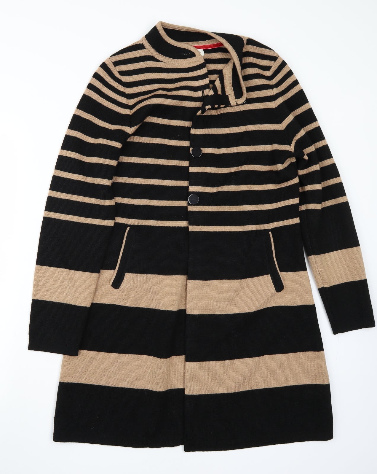 Monsoon Womens Black Striped  Jacket Coat Size M