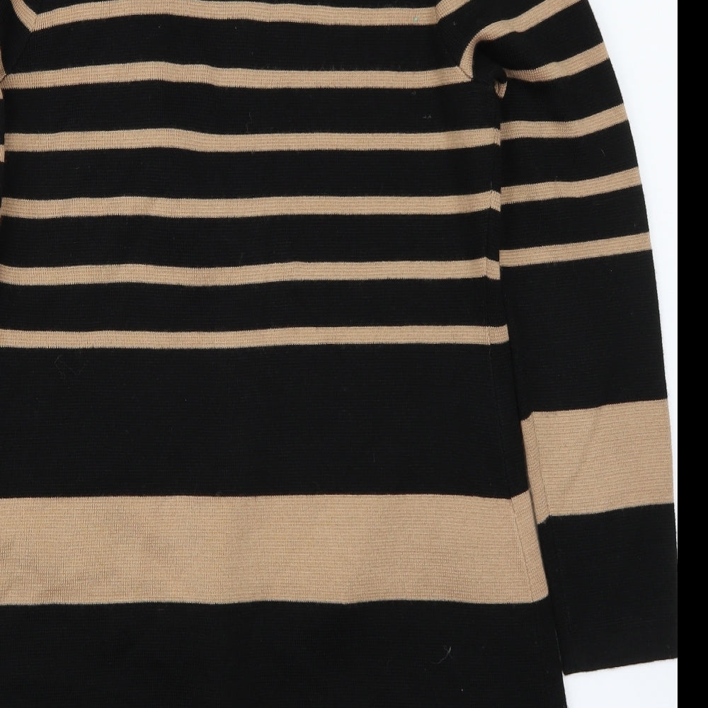 Monsoon Womens Black Striped  Jacket Coat Size M