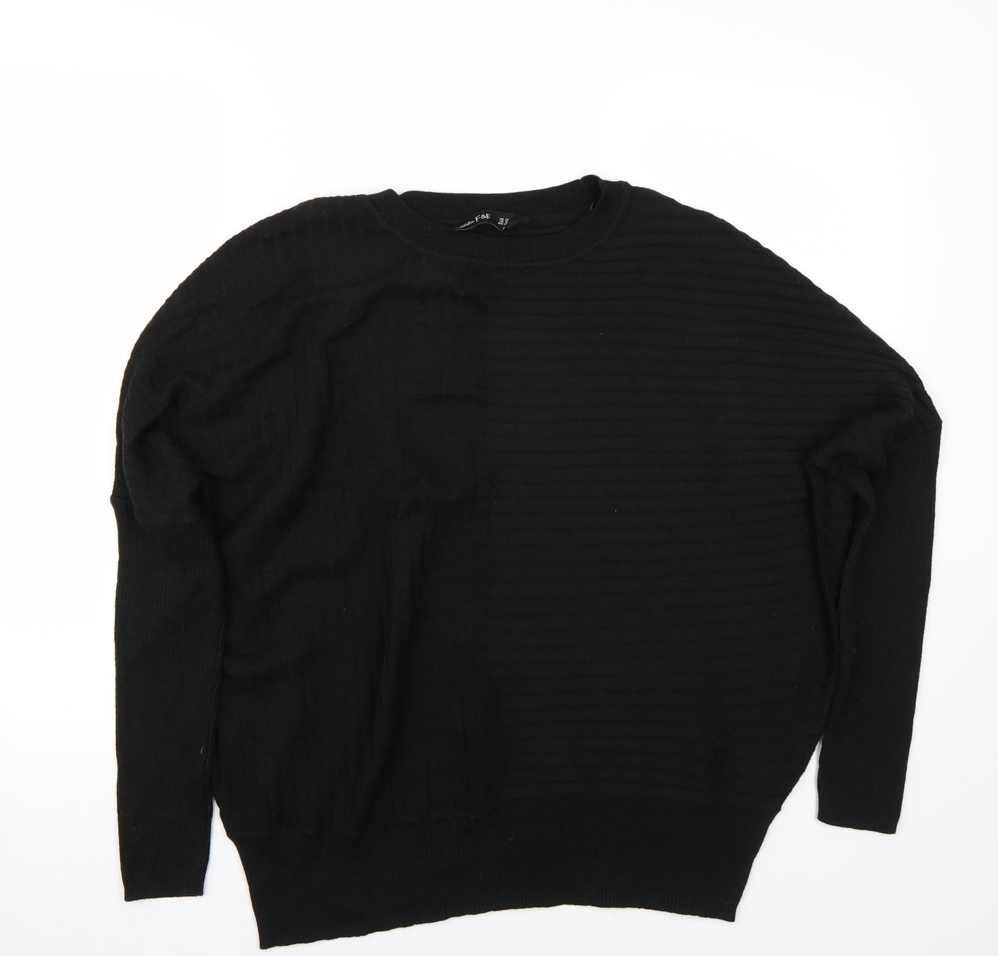 F&F Womens Black   Henley Jumper Size M