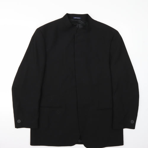 David Moss Mens Black   Jacket Suit Jacket Size 42