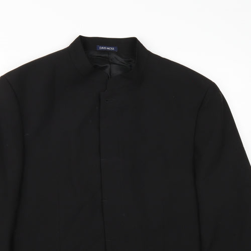 David Moss Mens Black   Jacket Suit Jacket Size 42