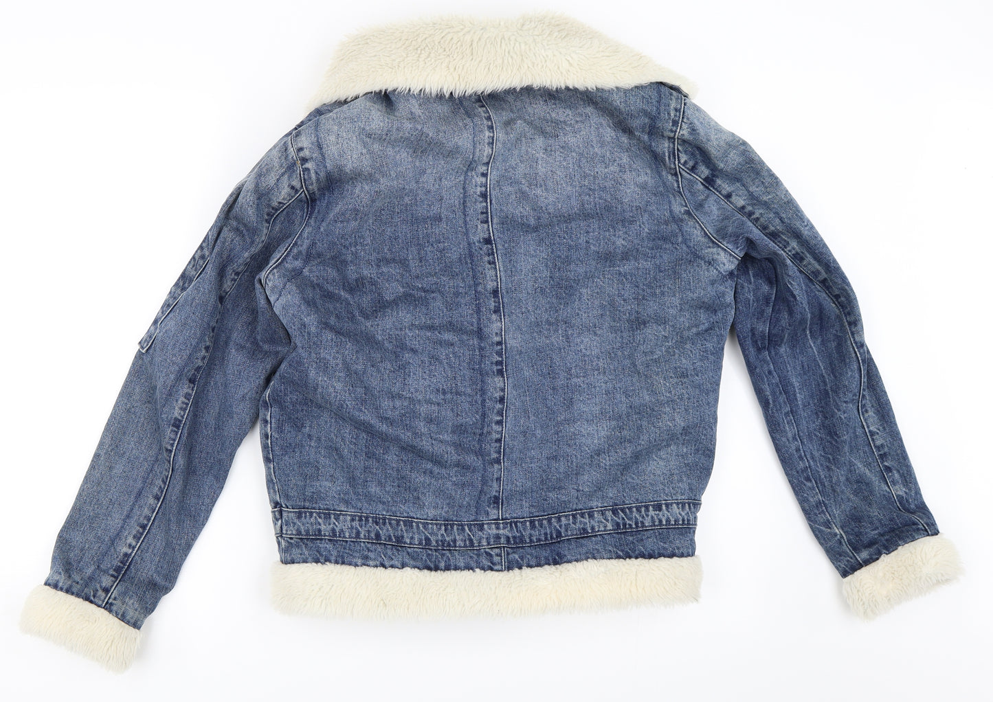 Maniere De Voir Mens Blue  Denim Jacket  Size S