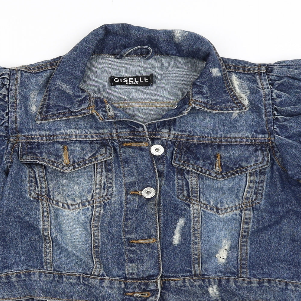 Giselle Womens Blue  Denim Jacket  Size 4