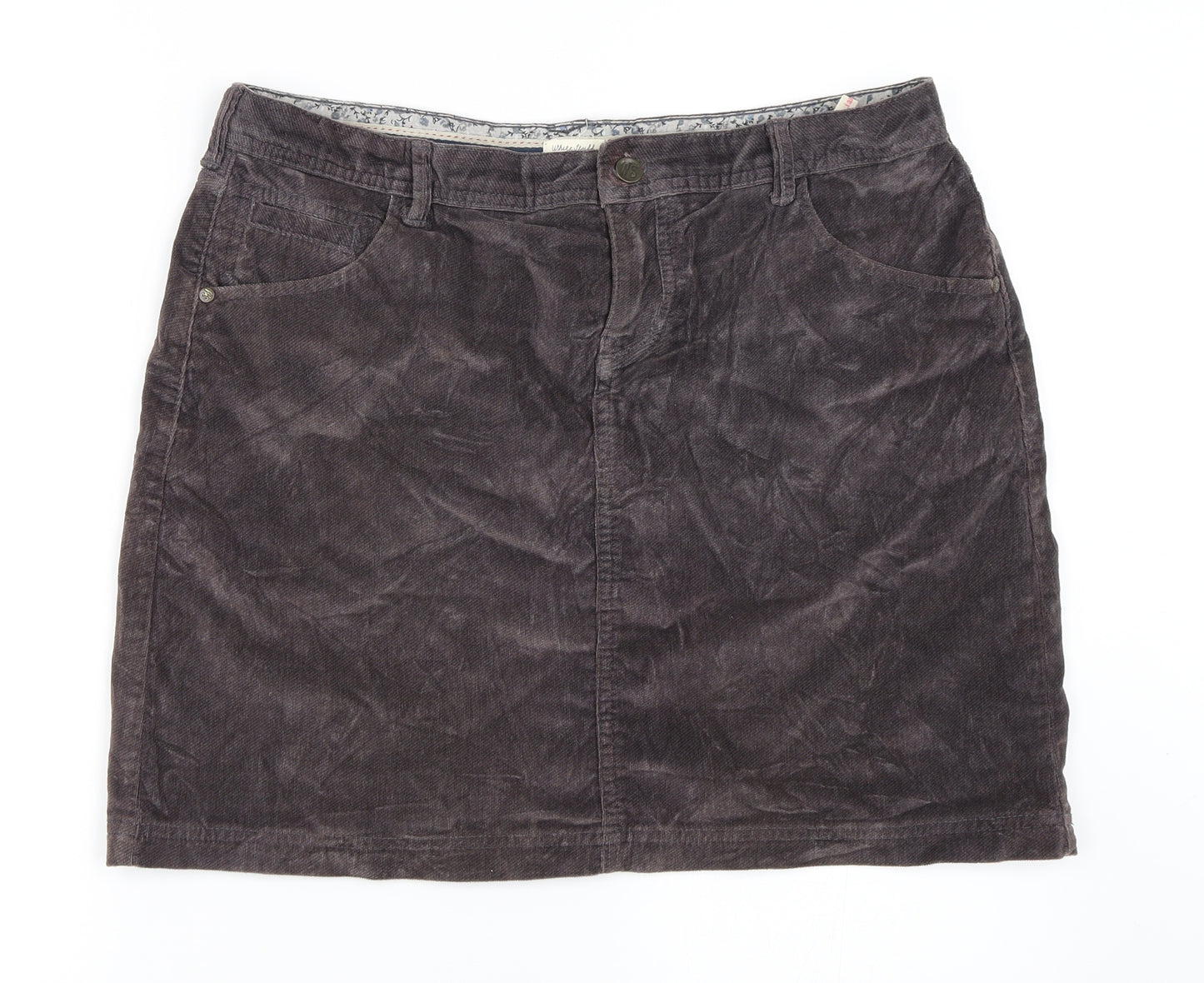 White Stuff Womens Brown   Mini Skirt Size 14