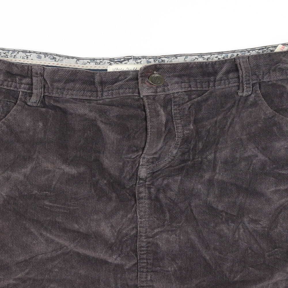 White Stuff Womens Brown   Mini Skirt Size 14