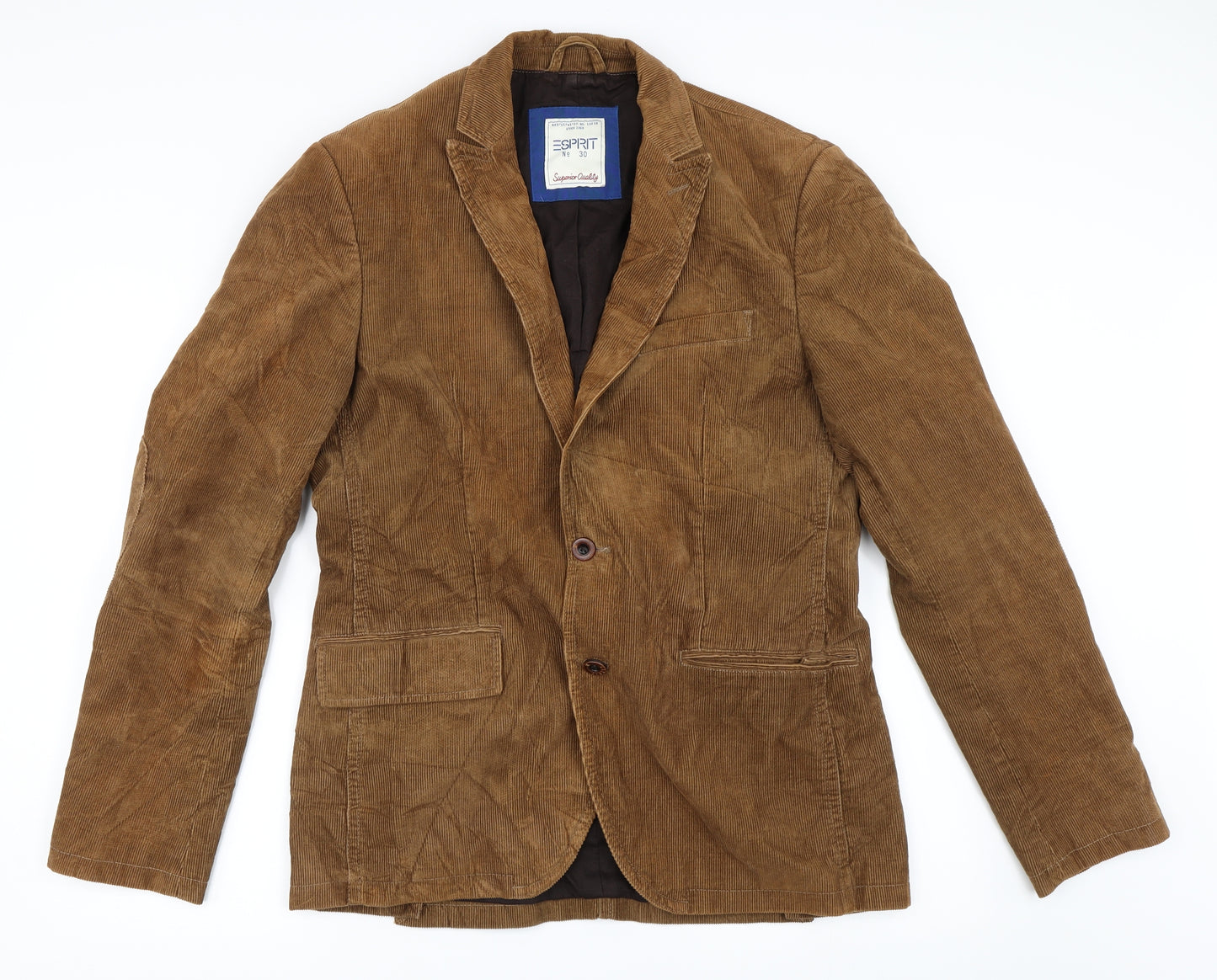 E Spirit Mens Brown  Corduroy Jacket Blazer Size L