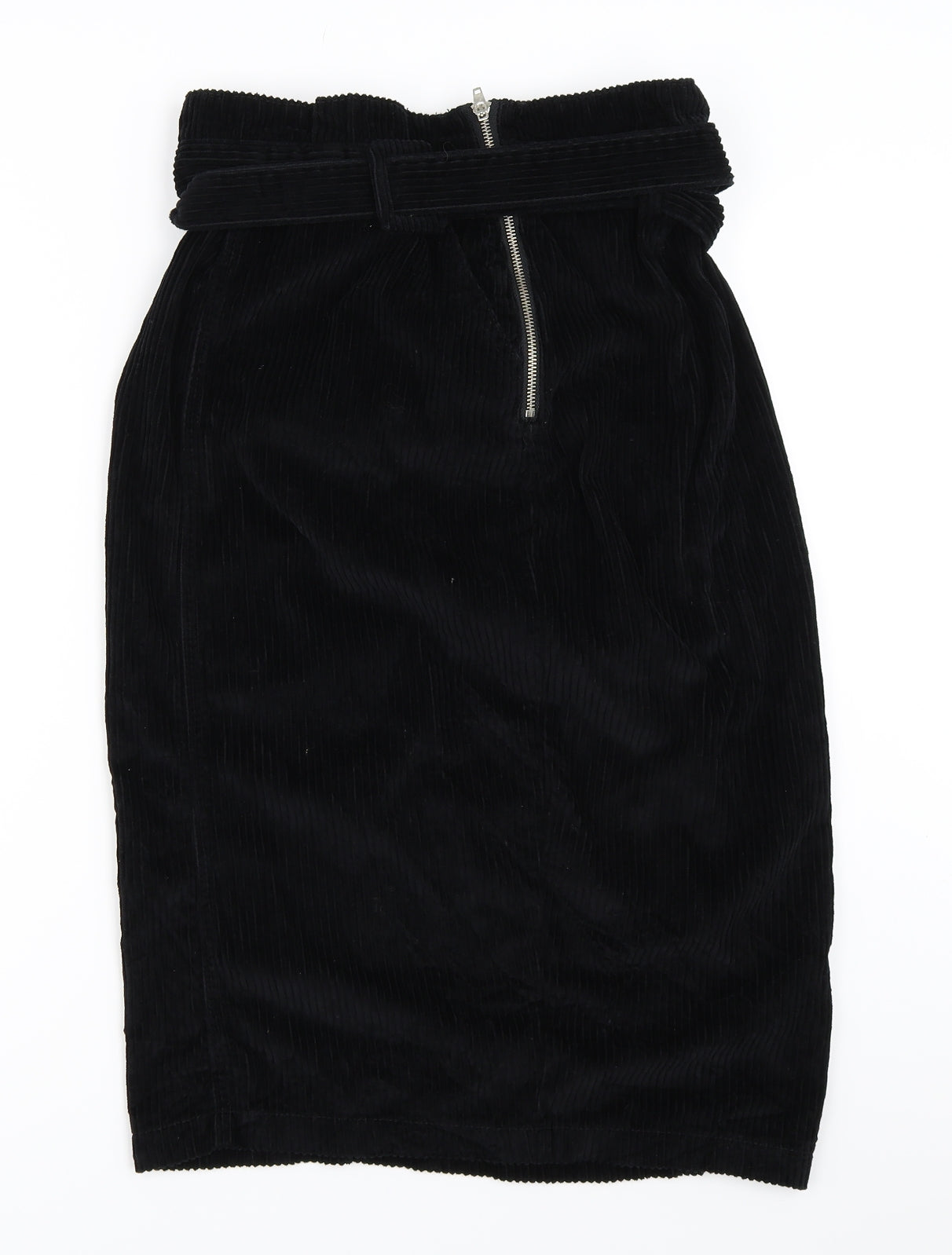 Primark Womens Black  Corduroy Straight & Pencil Skirt Size 12
