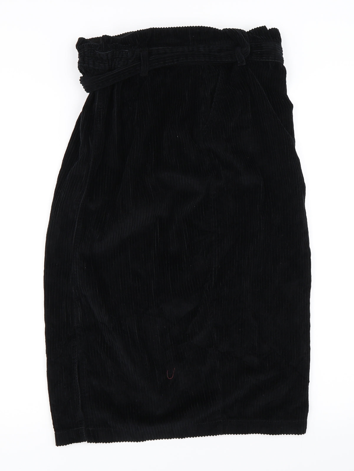 Primark Womens Black  Corduroy Straight & Pencil Skirt Size 12