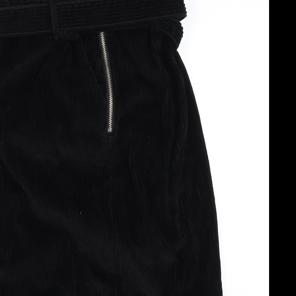 Primark Womens Black  Corduroy Straight & Pencil Skirt Size 12