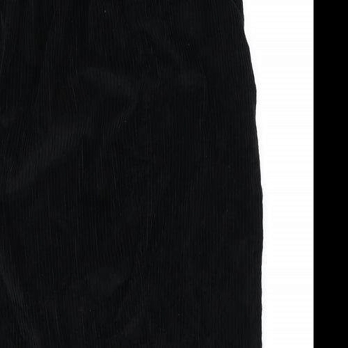 Primark Womens Black  Corduroy Straight & Pencil Skirt Size 12