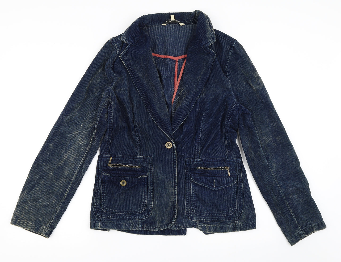 Laura Ashley Womens Blue  Corduroy Jacket  Size 12