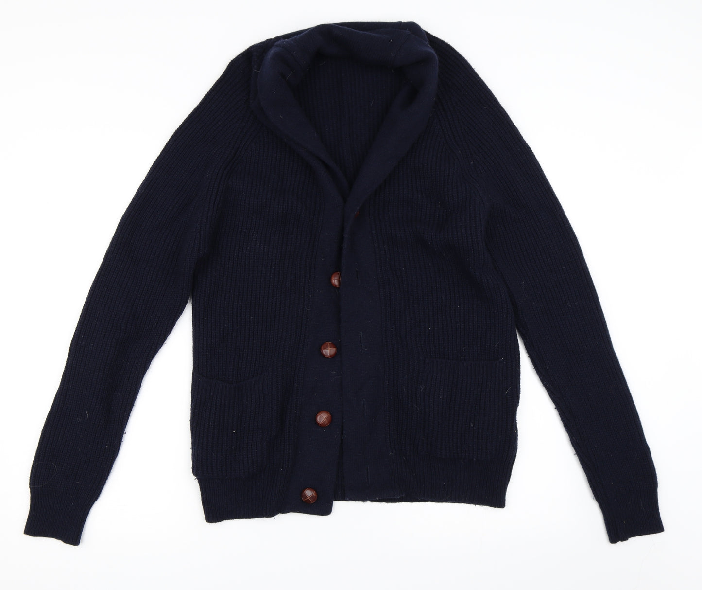 Marks and Spencer Mens Blue   Cardigan Jumper Size S