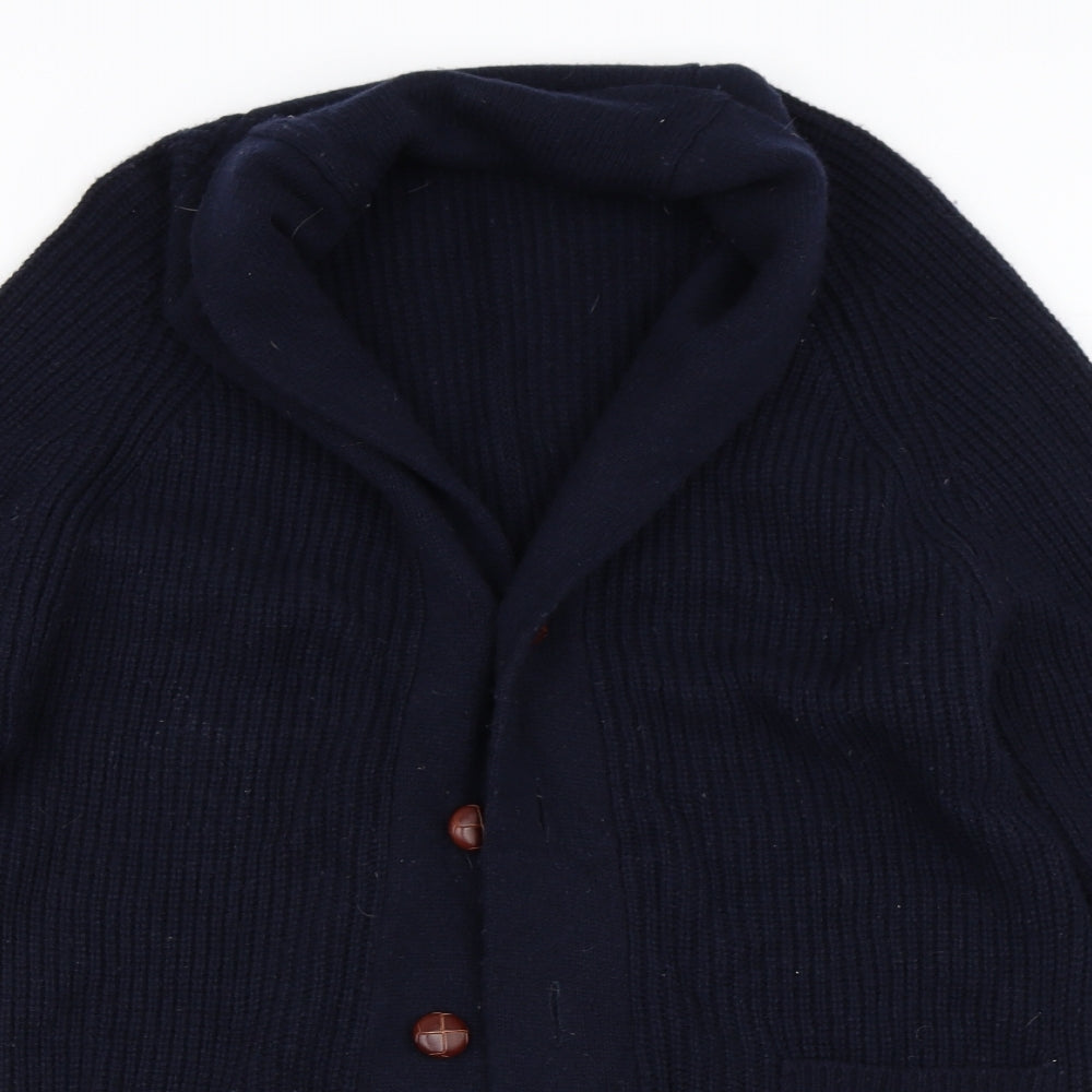 Marks and Spencer Mens Blue   Cardigan Jumper Size S