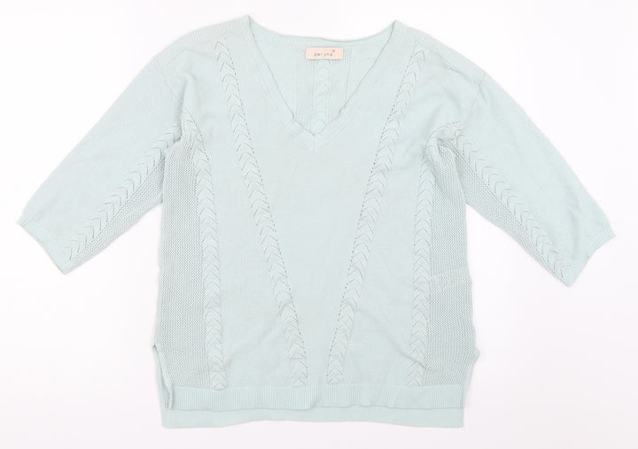 Per Una Womens Blue Pullover Jumper Size 10