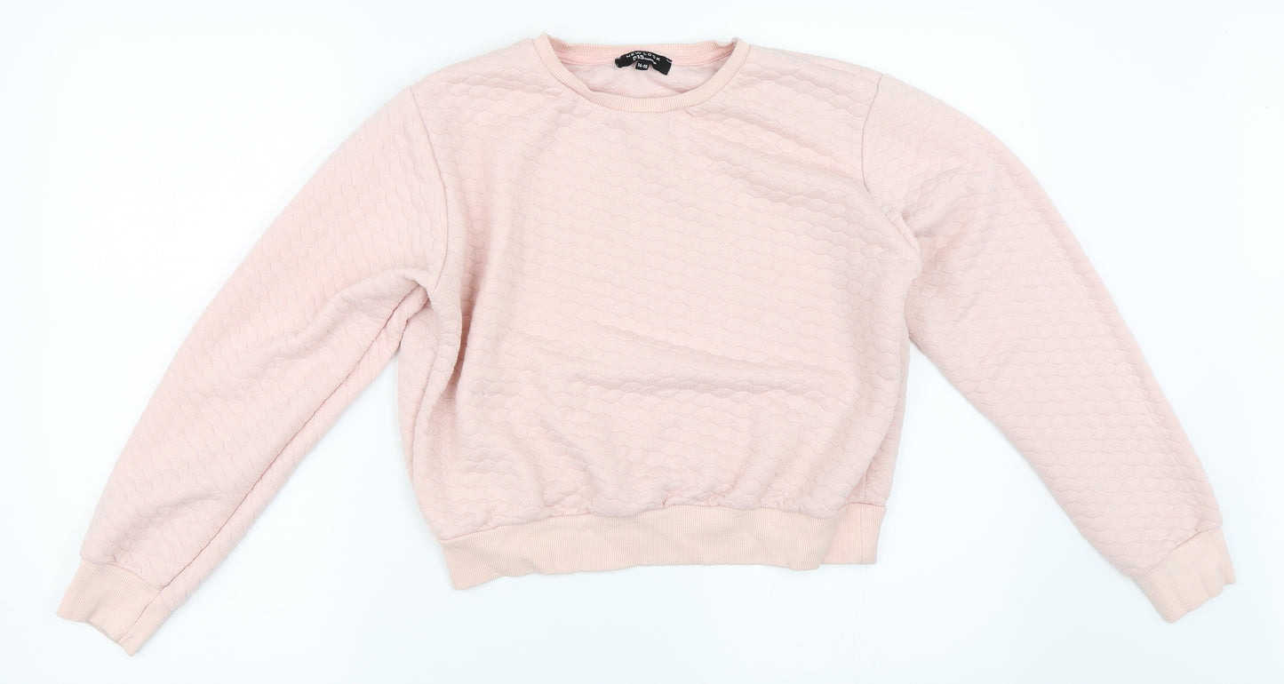 New Look Girls Pink   Pullover Sweatshirt Size 14-15 Years