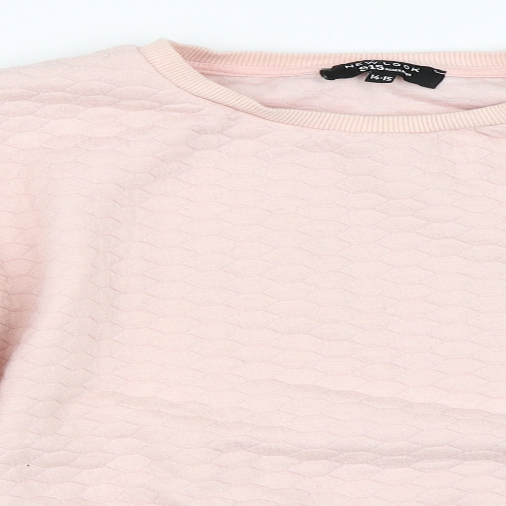 New Look Girls Pink   Pullover Sweatshirt Size 14-15 Years