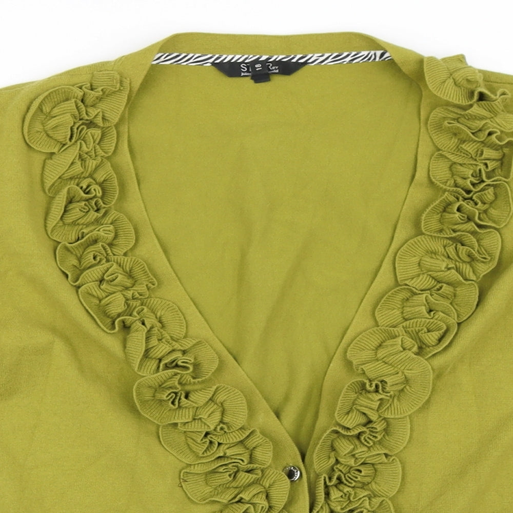 Julien Macdonald Womens Green   Cardigan Jumper Size 18