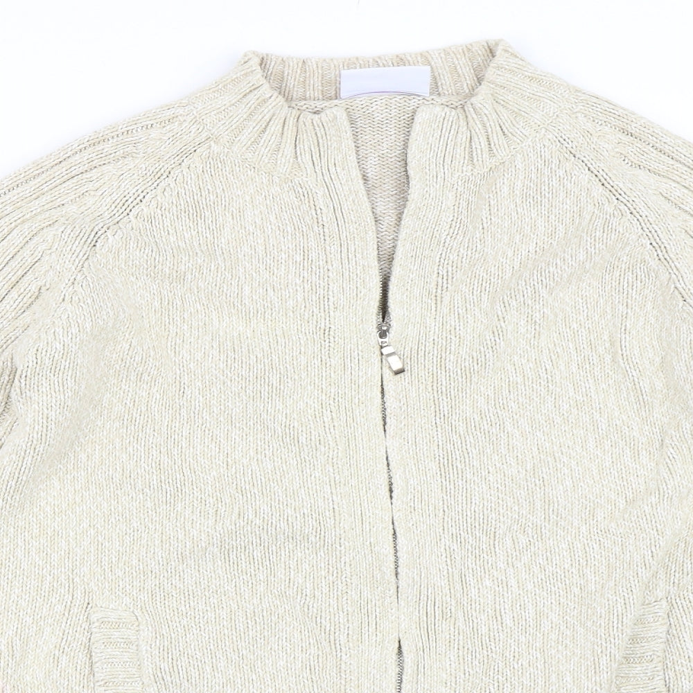 Papaya Womens Beige   Full Zip Jumper Size 16