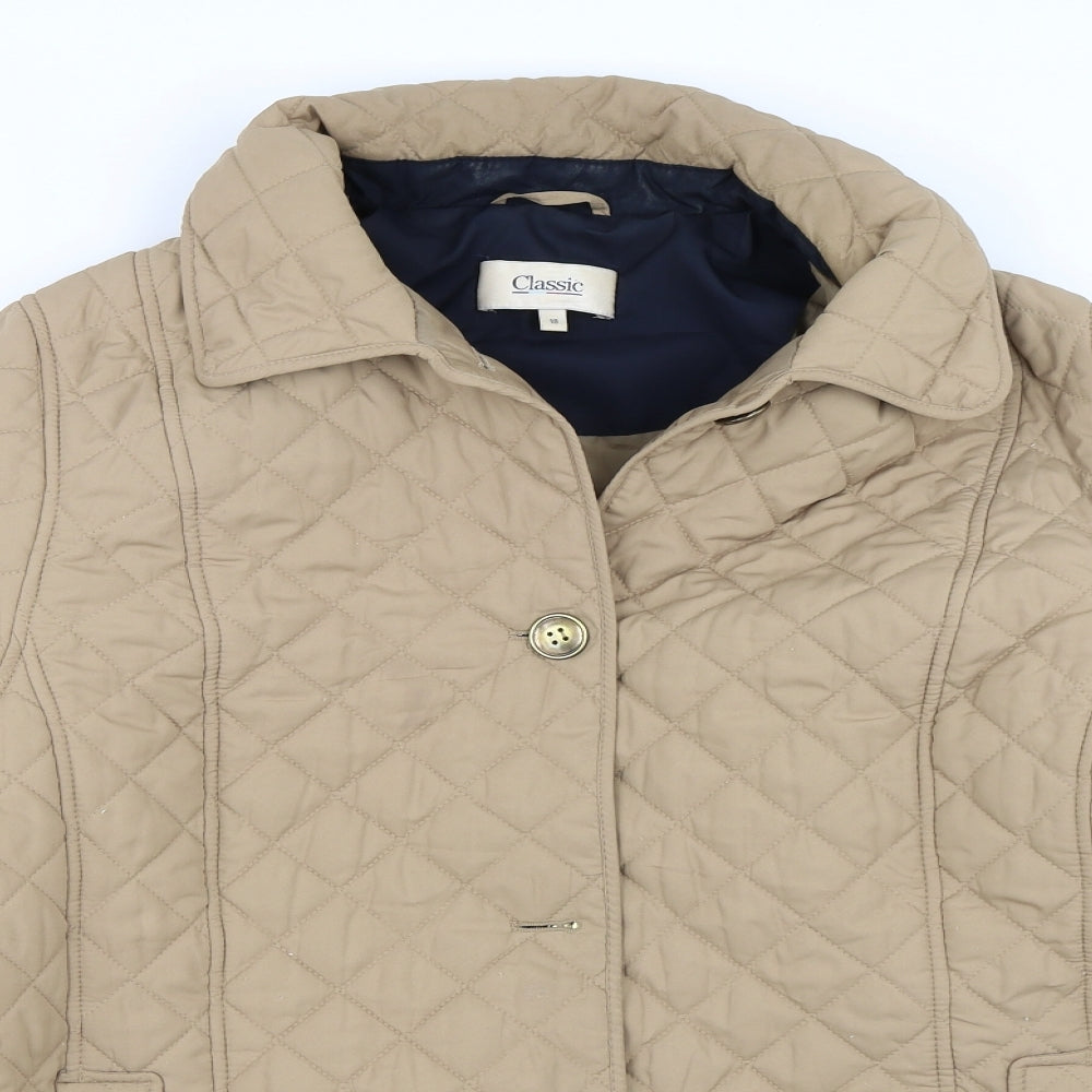 Marks and Spencer Womens Beige   Quilted Coat Size 18